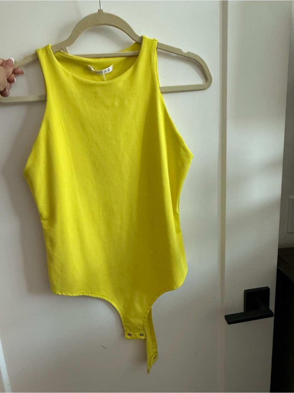 ReoRia Neon Yellow Sleeveless Bodysuit Tank